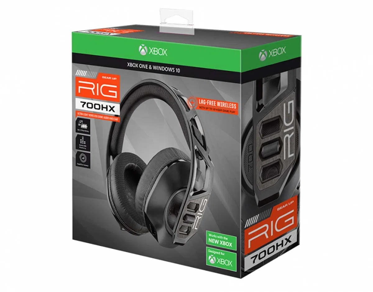 Nacon RIG 700HX, Auriculares inalámbricos para Juegos, para Xbox One, Xbox Series X y PC, Negro