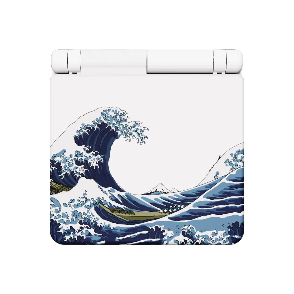 eXtremeRate Carcasa para Gameboy Advance SP, Funda Placa Cubierta con Botones, Compatible con Todos IPS y LCD Estándar - No Incluye Consola ni Pantalla IPS, La Gran Ola