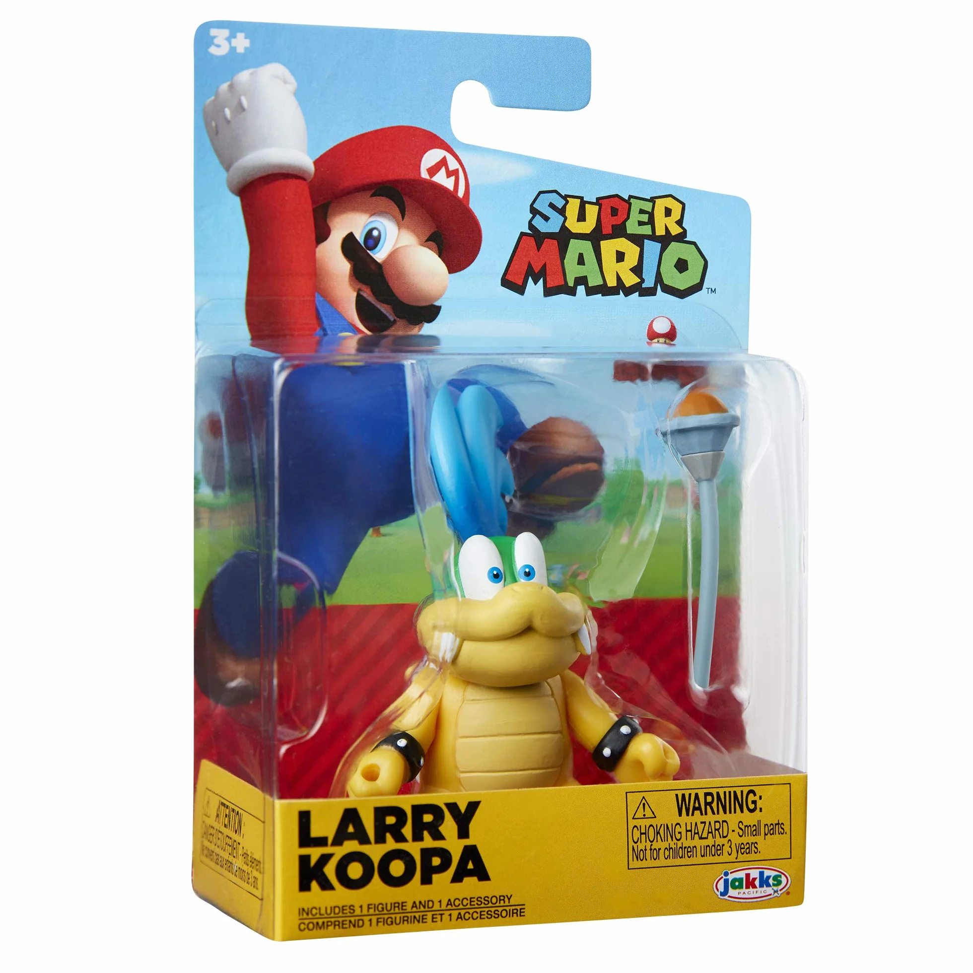 Super Mario Figura de acción de Larry Koopa, juguete coleccionable de 6,3 cm