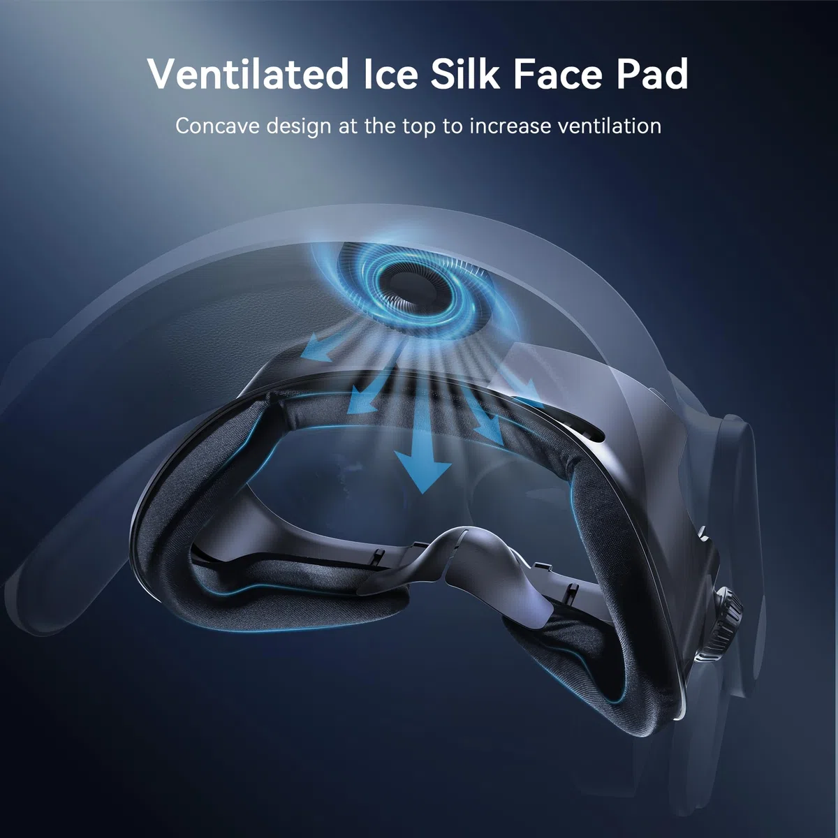 AMVR FC4A Face Cover Pad interfaz Facial Compatible con los accesorios Meta/Oculus Quest 3, cojín de seda de hielo con diseño de ventilación, para Halo Head Strap with Fan (no Compatible con Quest 3S)