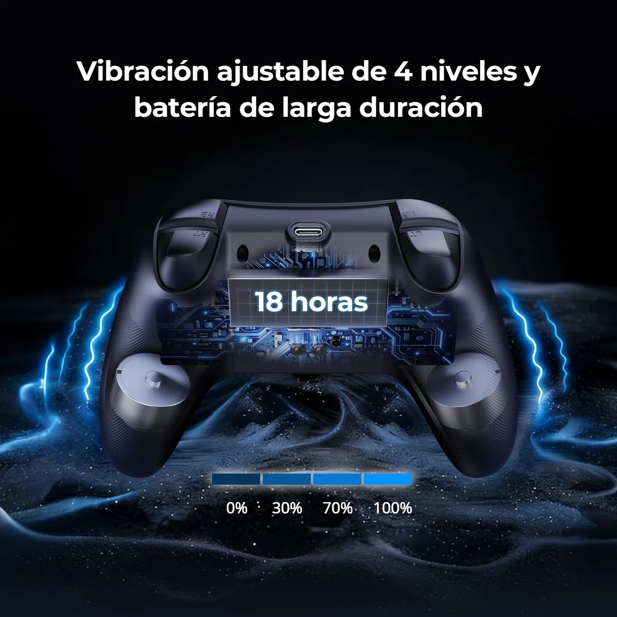 Controlador inalámbrico C6 para PC, controlador de juego Bluetooth, 1000 Hz Hall Triggers y Joysticks para Windows PC, Nintendo Switch Pro/OLED/Lite, Steam Deck, Android TV/Mobile, iPhone MAC y Tesla