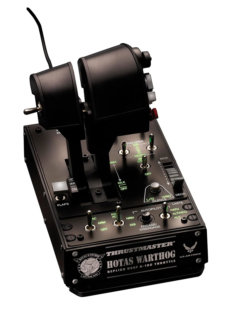 Thrustmaster - Hotas Warthog Dual Throttle - Réplica de mandos de potencia dobles del A-10C con licencia de la U.S. Air - Force para PC (Windows)