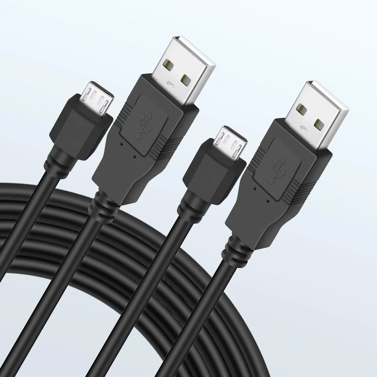 MEIRIYFA - Cable de carga para mando PS4, micro USB, alta velocidad, sincronización de datos, para PS4, PS4, Slim/Pro, PS Vita, Xbox One/One S, 1,5 m