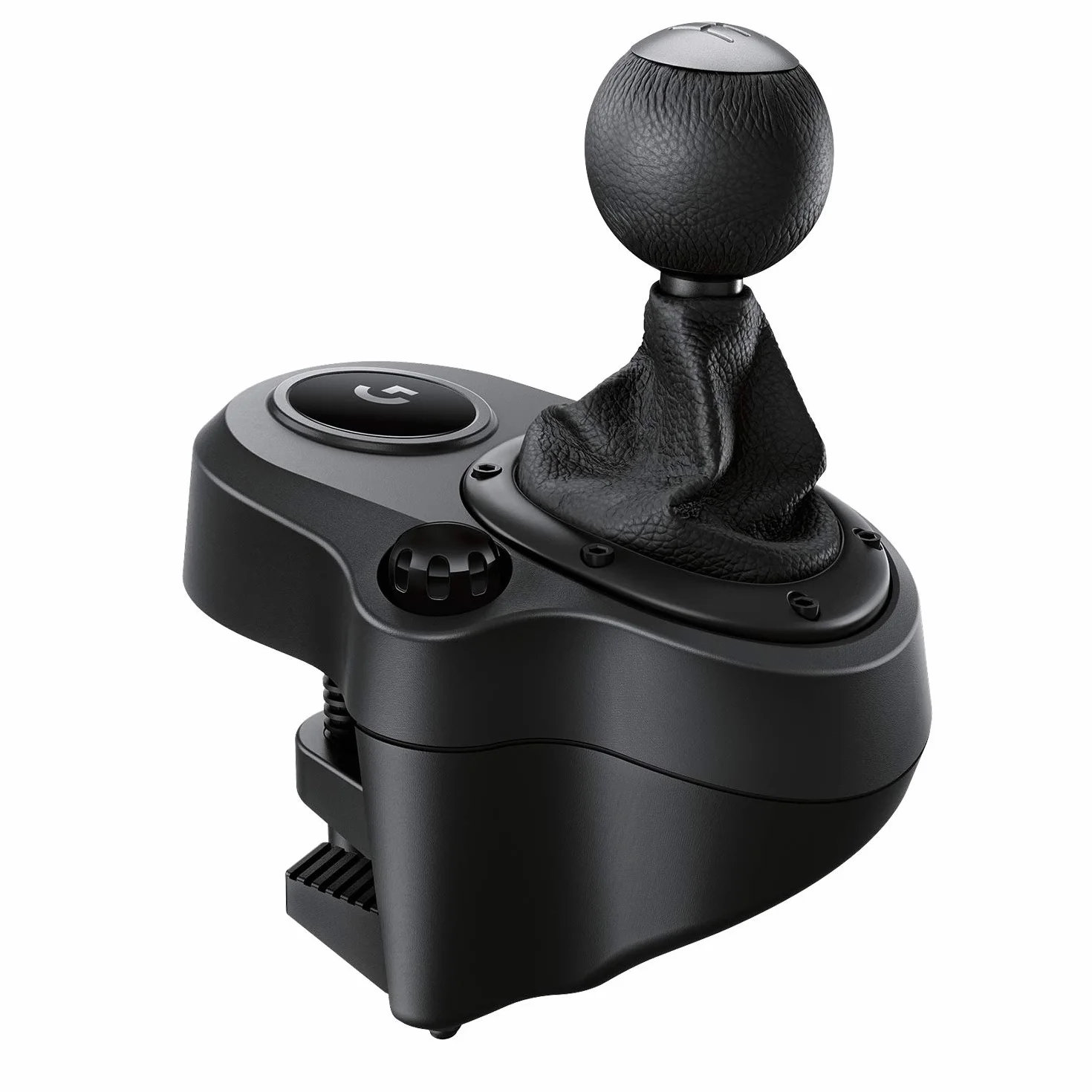 Logitech G Driving Force Palanca de Cambio para Volantes de Carreras G29, G920 y G923, 6 Velocidades, Marcha Atrás a Presion, Acero y Cuero - Negro