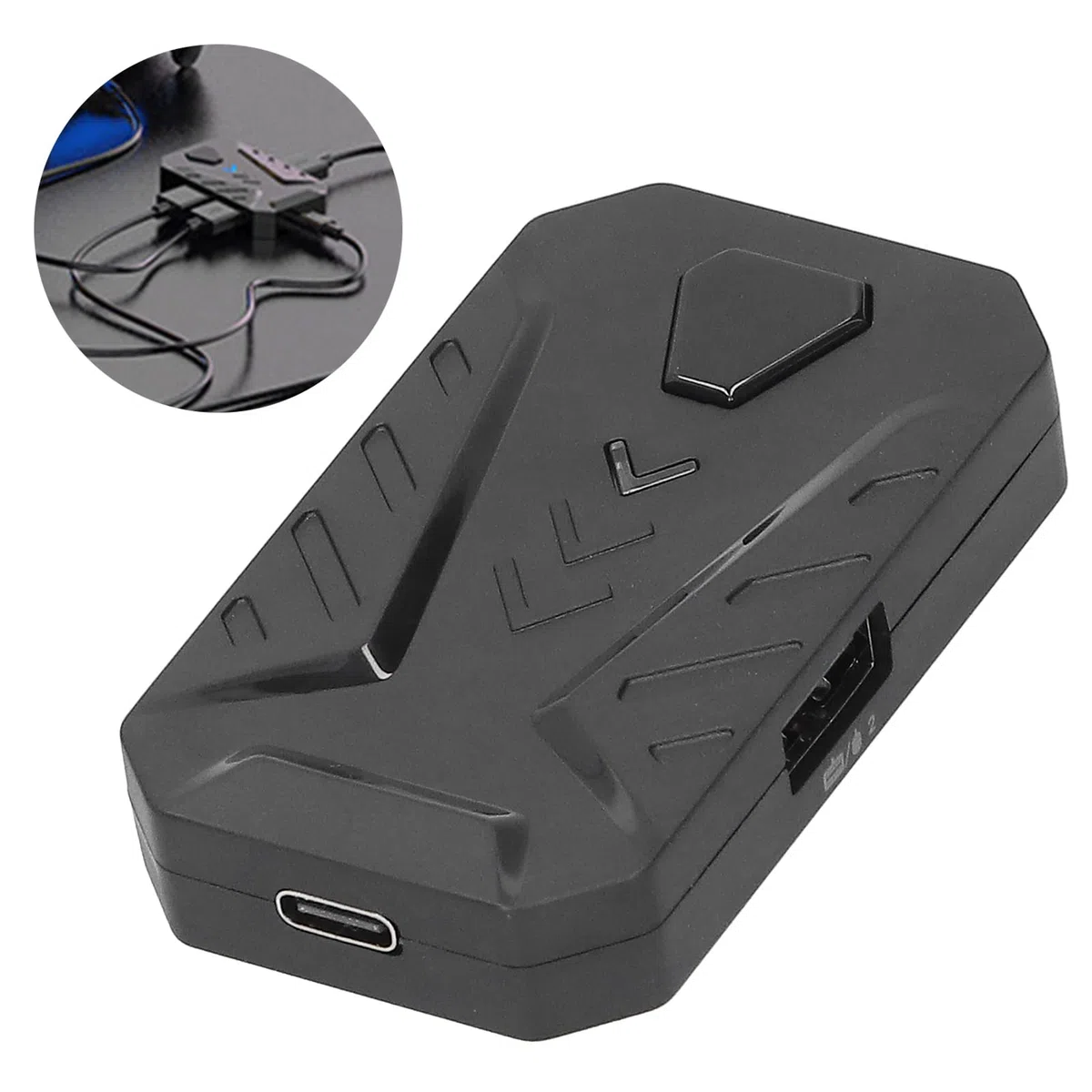 Sxhlseller Adaptador de Ratón para Teclado de Juego Adaptador de Ratón Y Teclado Portátil Convertidor de Controladores de Juego para PS3/PS4/PS5/Xbox360/Xbox One Convertidor de Ratón de Teclado