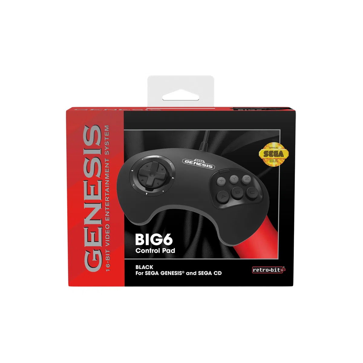 Retro-Bit BIG6 - Almohadilla de control para SEGA Genesis