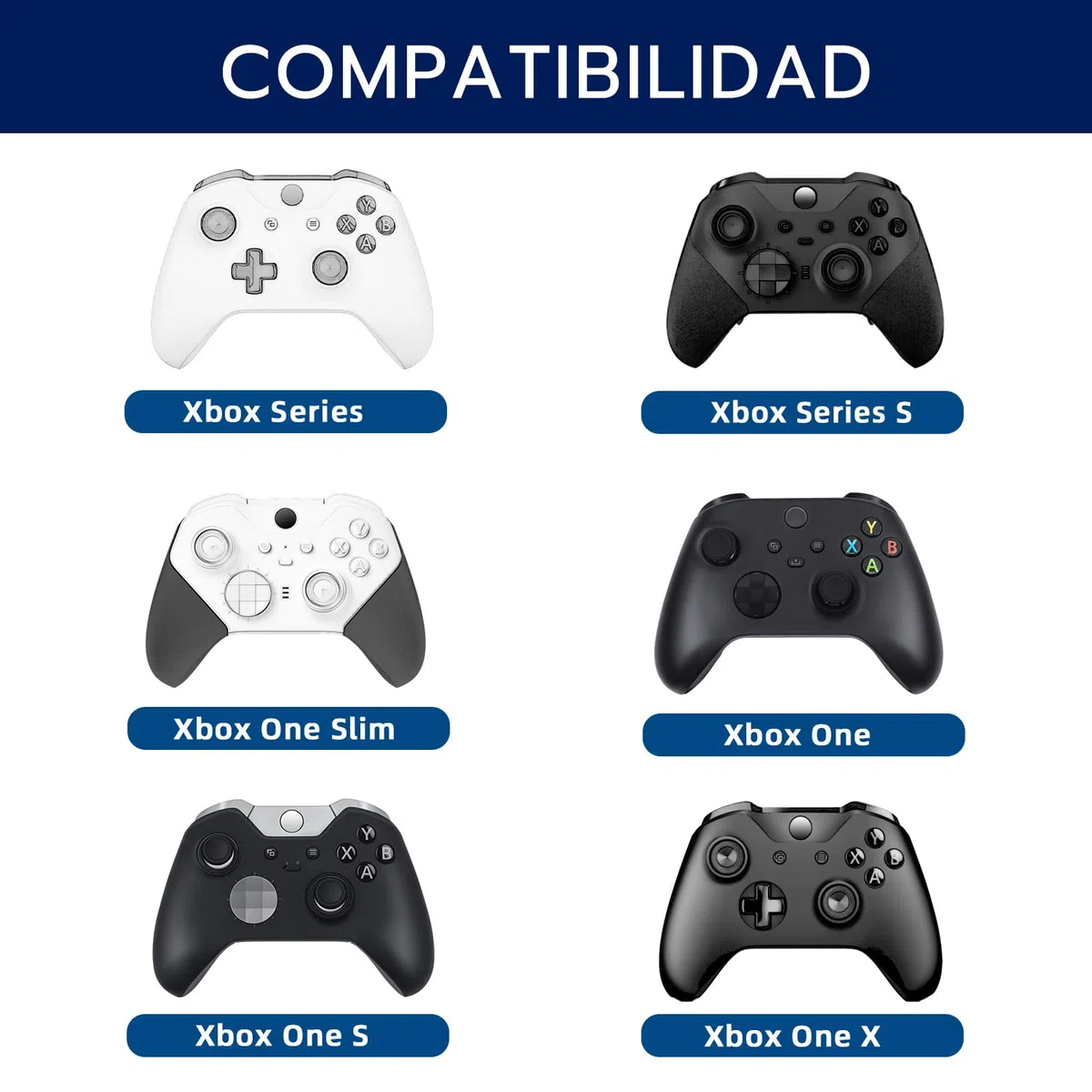 Mcbazel Teclado portátil inalámbrico 2.4G Mini para Xbox Series X/Series S/Xbox One Slim/Xbox One/Xbox One S/Xbon One X Controller Admite conector de audio de 3,5 mm