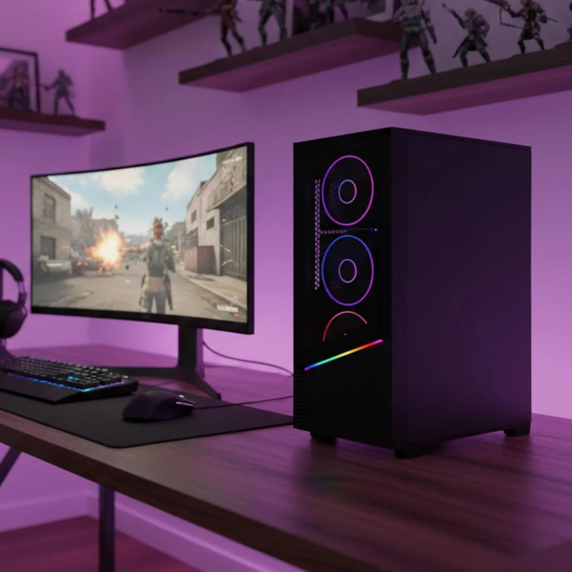 YEYIAN PC Gaming Elara Z5 Copilot Esports AMD Ryzen 5 9600X 6 Cores a 5,4 GHz | NVIDIA GeForce RTX 5060 8GB GDDR7 | 32GB DDR5 6000 MHz | 1TB SSD M.2 NVMe Gen4 | LAN, WiFi, Bluetooth | Windows 11 Pro