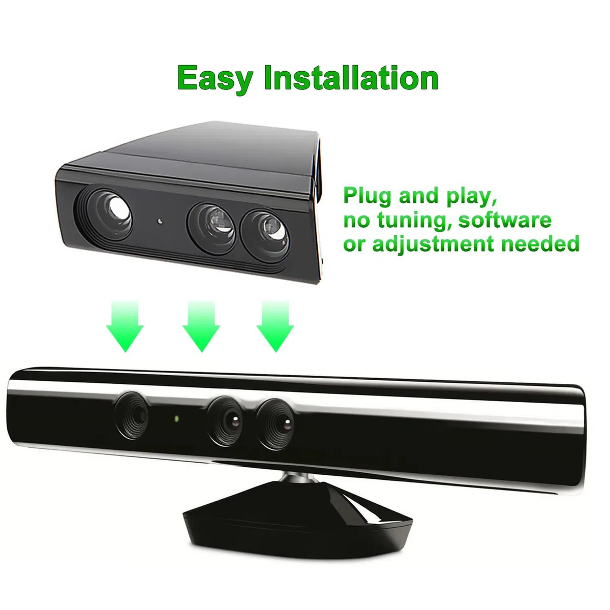 OSTENT Super Zoom Gran Angular Lente Adaptador de Reducción de Rango de Sensor para Microsoft Xbox 360 Kinect