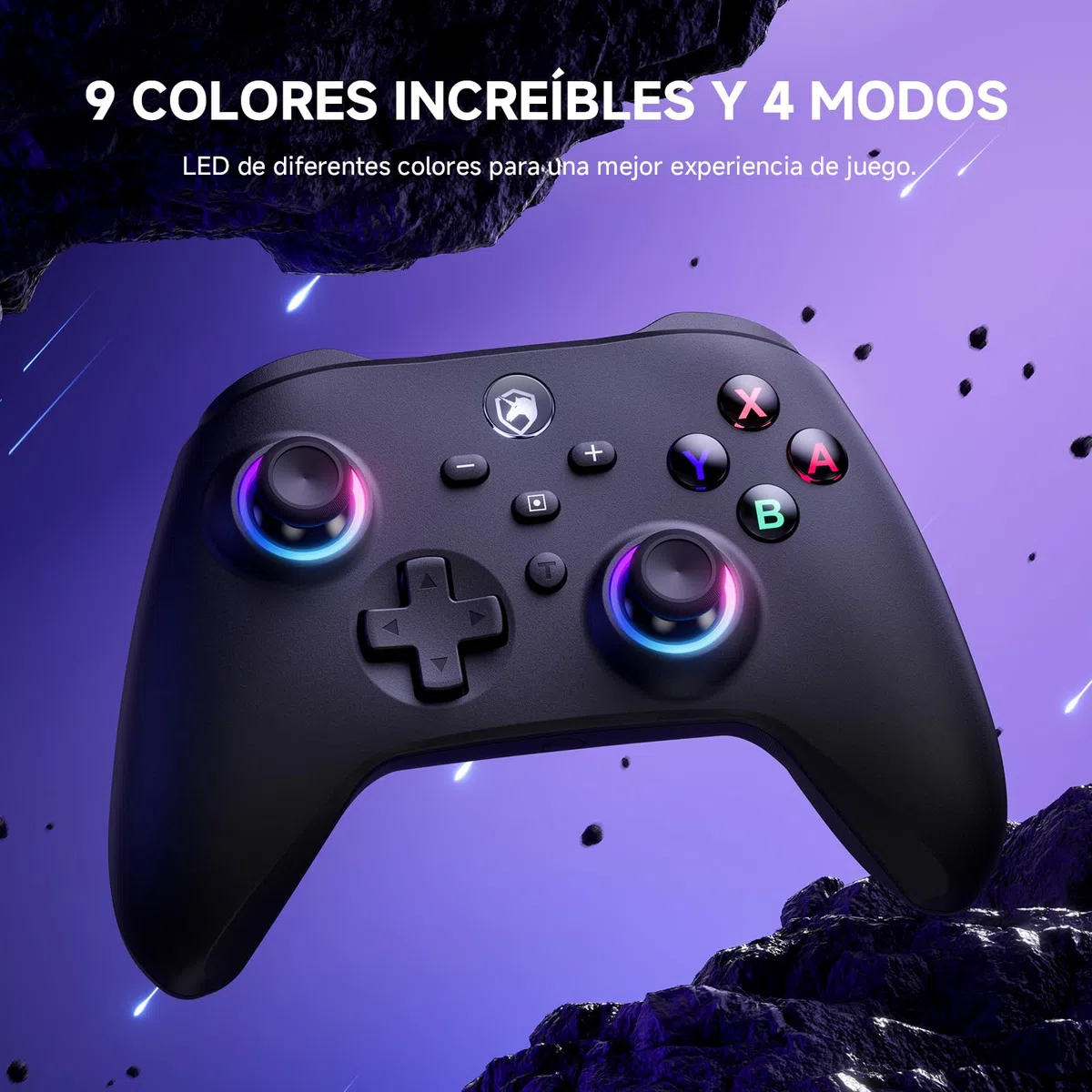 UPGRADE Mando para Switch/ Switch 2, Mando Inalámbrico con Gatillos de Recorrido, Batería 1000mAh, LED RGB/Gyro Axis/Turbo/Vibración/ Botones Programables, Mando Pro para Switch/PC/Android/iOS
