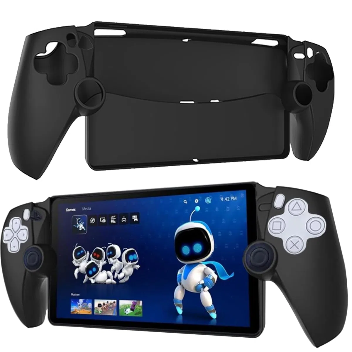 Funda para Sony PlayStation Portal, Ligera Suave TPU Anti-arañazos, Anti Drop Anti-Choque Case para Sony PlayStation Portal, Negro