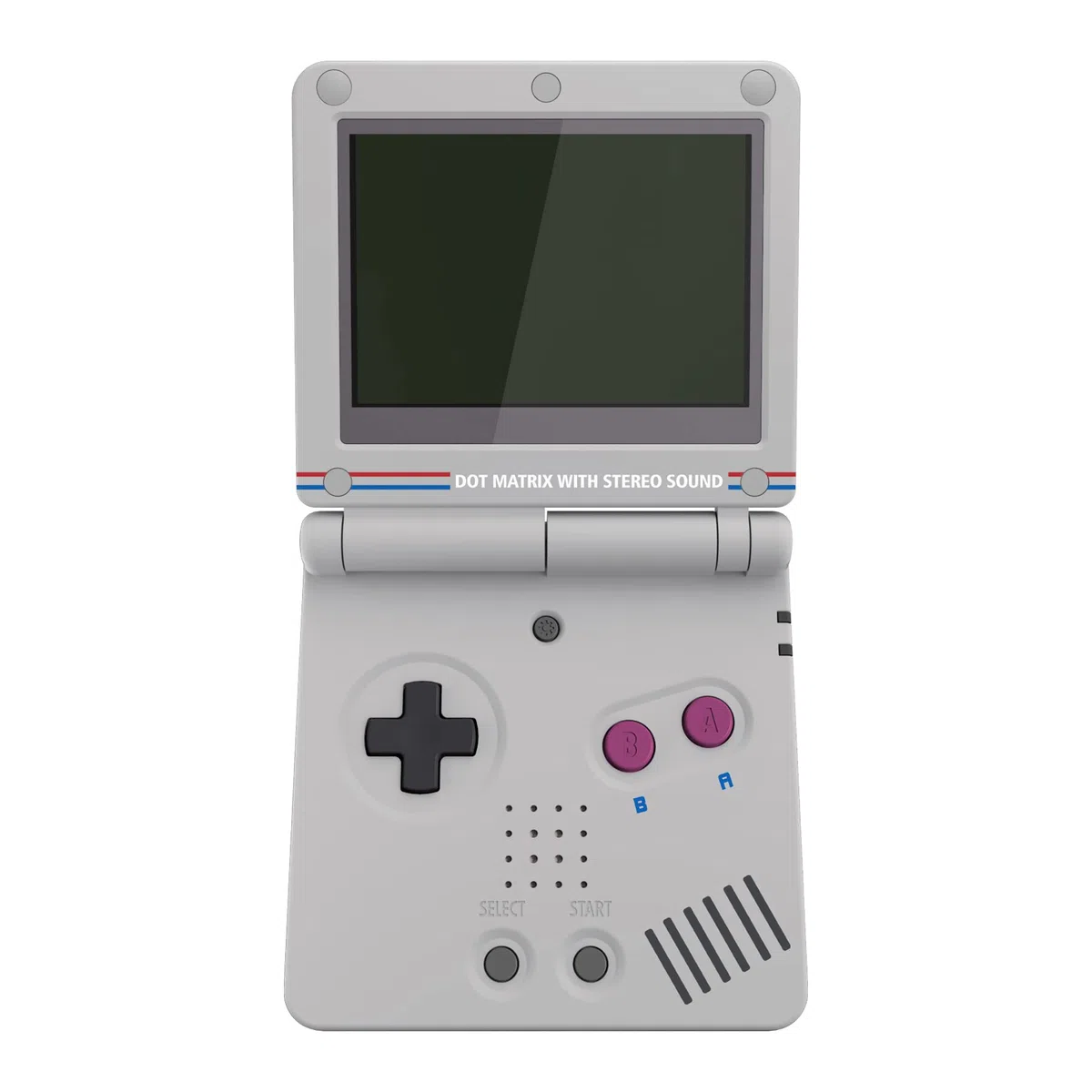 eXtremeRate Carcasa de Repuesto para Game Boy Advance SP, Funda con Botones y Placa de Cubierta, Compatible con Pantallas IPS y LCD Estándar - No Incluye Consola ni Pantalla, Clásico 1989 GB DMG-01