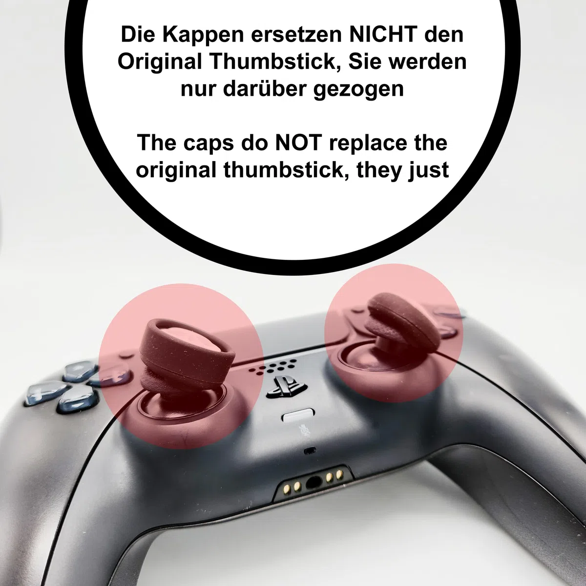 MatoSan® 4 Tapas de Calavera, Agarre para PS4 y PS5, Accesorios para Controlador, Silicona Compatible con Xbox One Series y PS5 Edge Controller