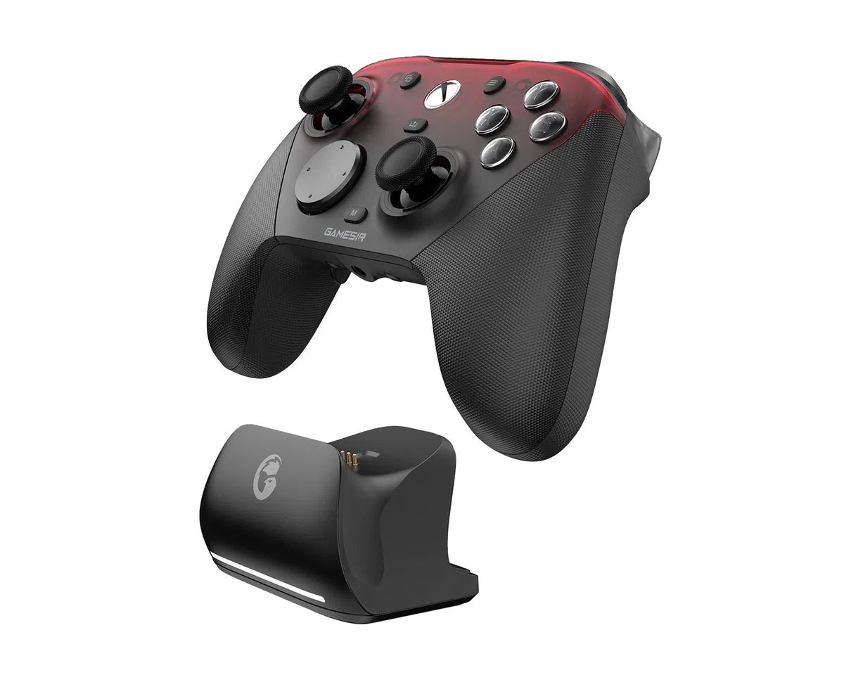 GameSir G7 Pro Mando 1000Hz con Estación de Carga para Xbox Series X|S, Xbox One, Windows 10/11 & Android – Joysticks TMR, Gatillos Ajustables & 4 Botones Programables – Shadow Ember