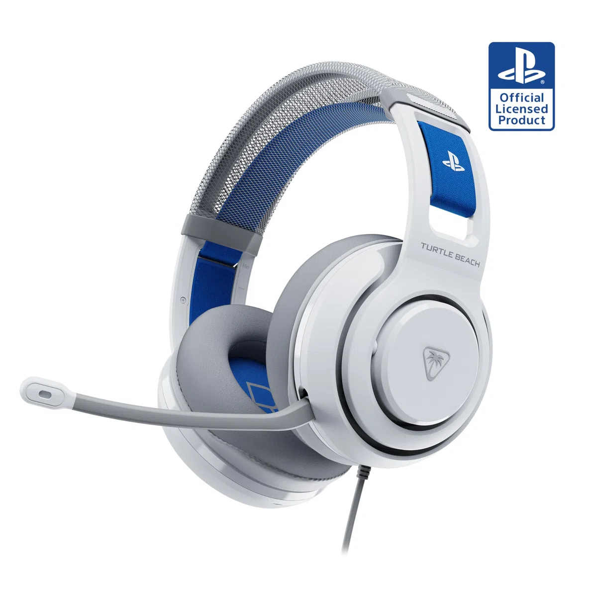 Turtle Beach Atlas 200 Blanco Auriculares de Juego con Cable con Licencia Oficial para PlayStation, PS5, PS4, transductores Nanoclear de 50 mm, micrófono con función de Silencio al abatir