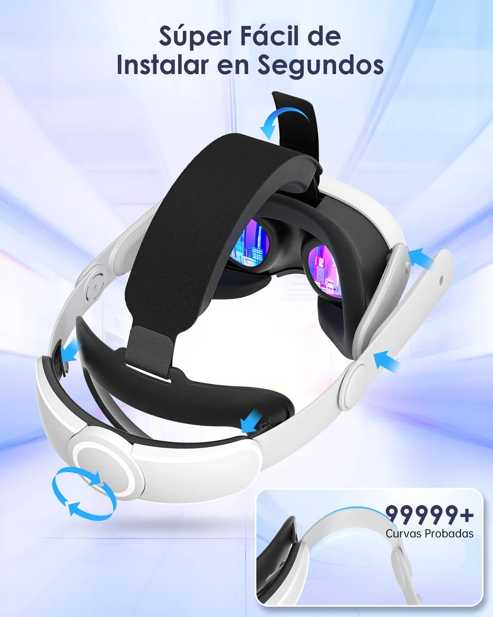 vr Correa para la cabeza Compatible para Quest 3S para Quest 3 Accesorios para quest 3S/quest 3 Repuesto de correa Elite estable y cómodo