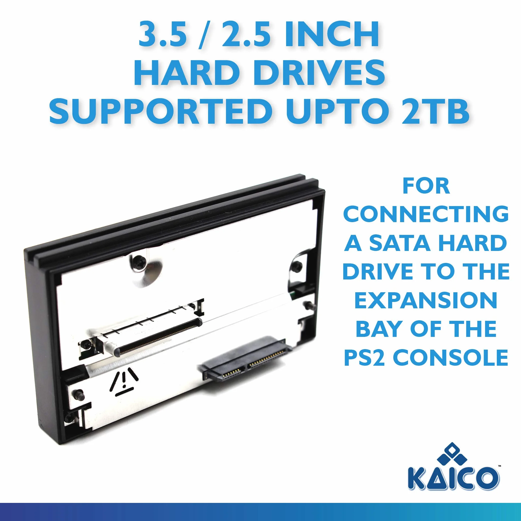 Edición Kaico - Adaptador de Disco Duro SATA HD Adaptador HDD para la Sony PlayStation2 PS2 - Ejecuta CFW como McBoot FMCB/FMHD Directamente Desde el Disco Duro