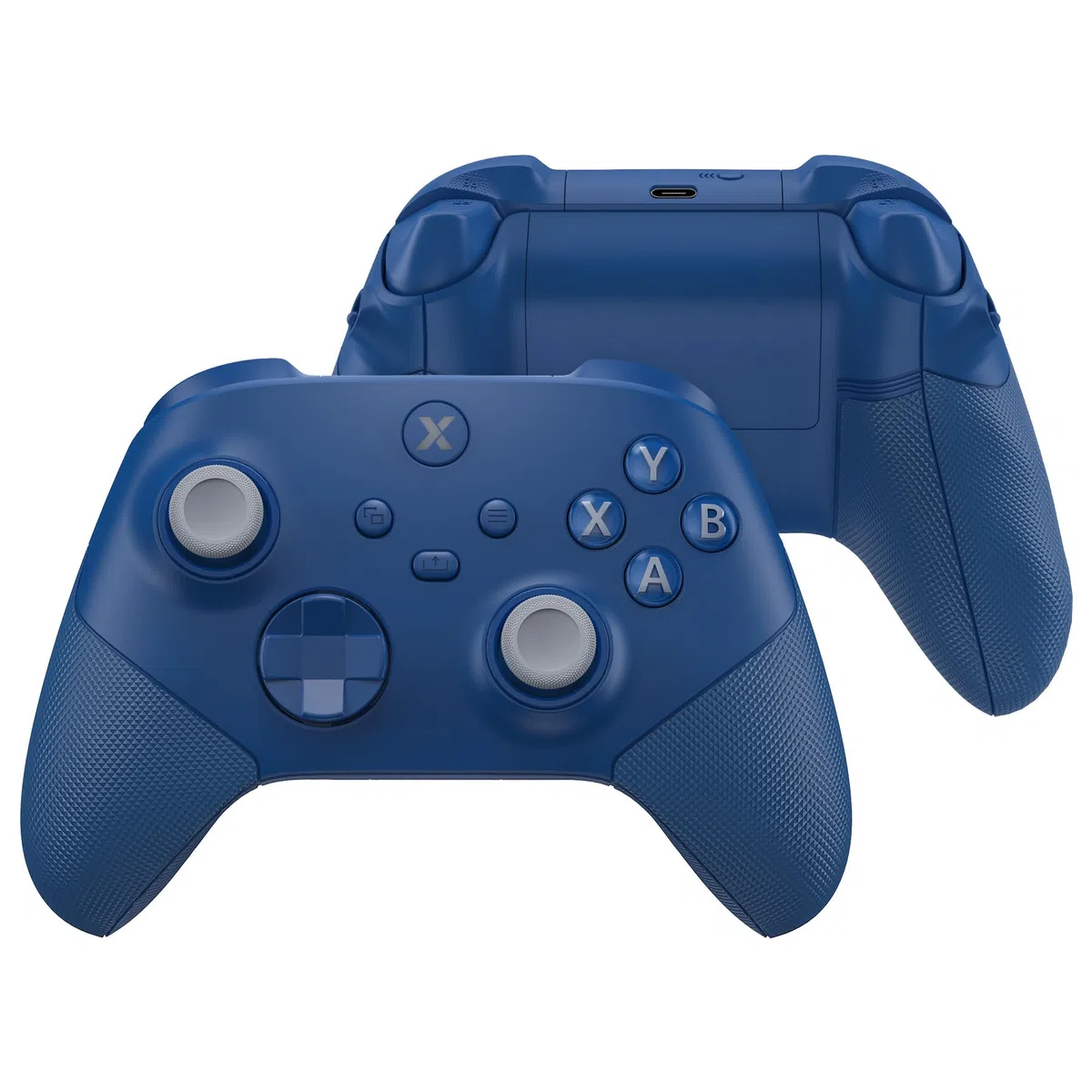 eXtremeRate ASR Versión Carcasa Completa Kit para Xbox Series X/S Mando, Botones y Grip con Topes de Gatillo Ergonómicos Placa Cubierta para Xbox Series X & S (Textura Diamante - Azul Yale)