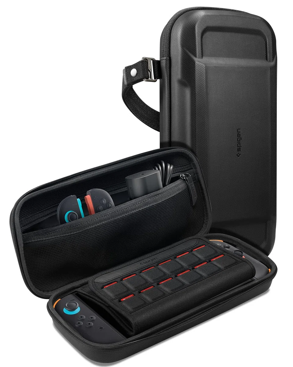 Spigen Funda Rugged Armor Pro Compatible con Nintendo Switch 2 2025 - Negro
