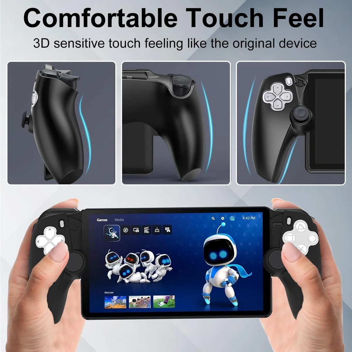 Funda para Sony PlayStation Portal, Ligera Suave TPU Anti-arañazos, Anti Drop Anti-Choque Case para Sony PlayStation Portal, Negro