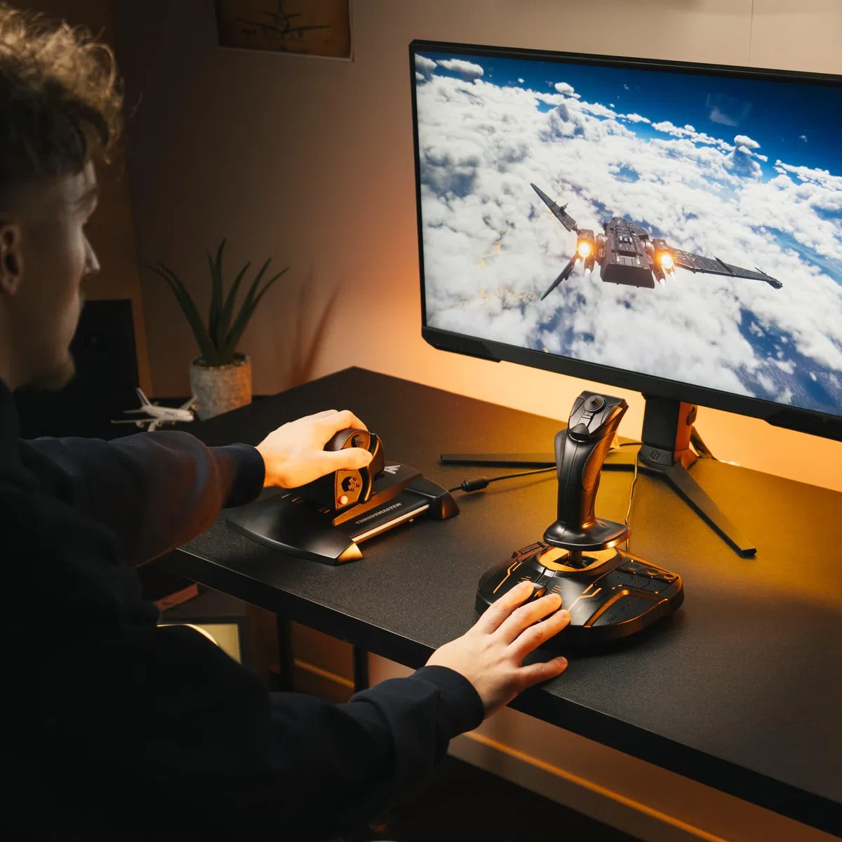 Thrustmaster T.16000M FCS HOTAS - Joystick y Mando de Potencia para PC (Tecnología Magnética H.E.A.R.T, Raíles Deslizantes S.M.A.R.T, 30 Botones, Ideal para Flight Simulator y Star Citizen)