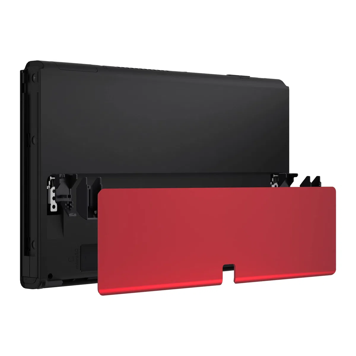 eXtremeRate Soporte Metálico de Repuesto para Nintendo Switch OLED Accesorios, Stand Soporte Trasero de Metal, Kickstand para NSO - No Incluye Consola, Rojo Vampiro