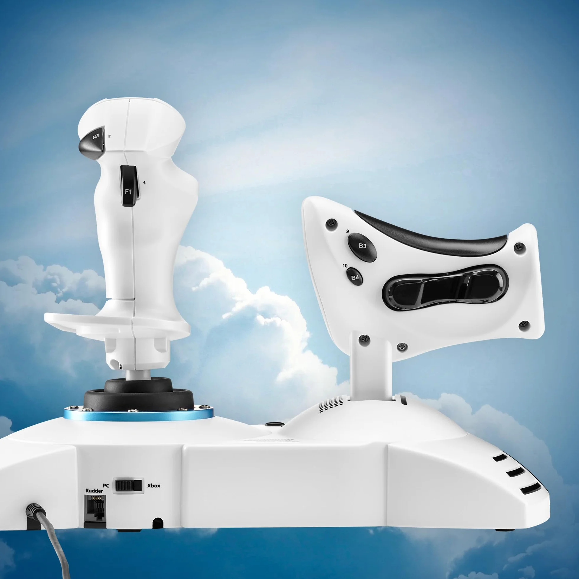 Thrustmaster T.Flight Hotas One Microsoft Flight Simulator Edition - Joystick y Acelerador Desmontable para Xbox Series X|S y PC (Licencia Oficial, 14 Botones, Plug & Play) Blanco