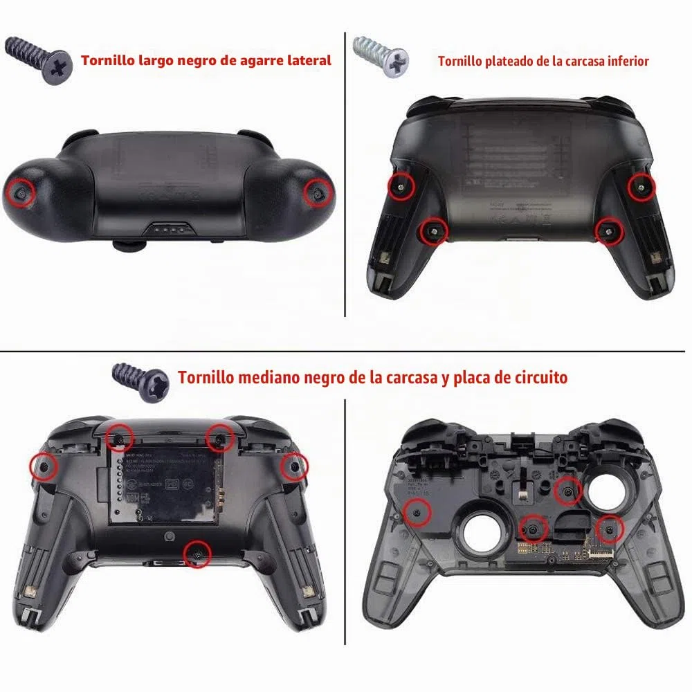 eXtremeRate Carcasa Agarre para Nintendo Switch Pro Funda Tacto Suave Grip Shell con Botones D-Pad ABXY Repuesto Reemplazable para Nintendo Switch Pro Control-No Incluye Mando(Clásico SwitchCube)