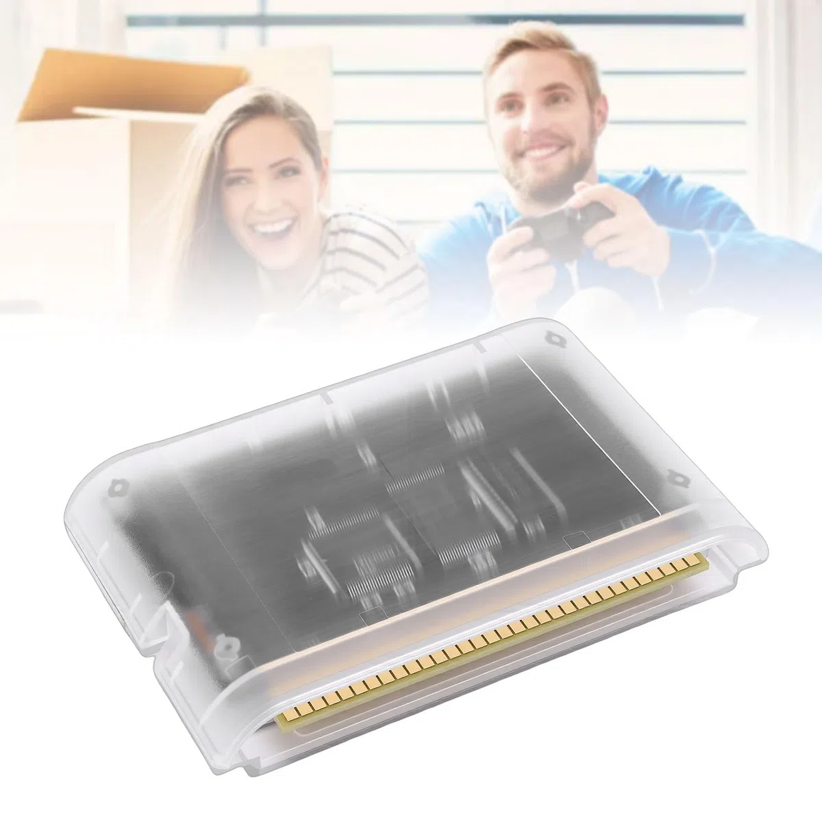 XUMIUZIY Tarjeta de Juego 4000 en 1, Apta para Consolas de Juegos Originales Mega Drive Master System 32X, con Tarjeta de Memoria Pequeña de 8 GB, Compatible con Sistemas de Archivos FAT (Blanca