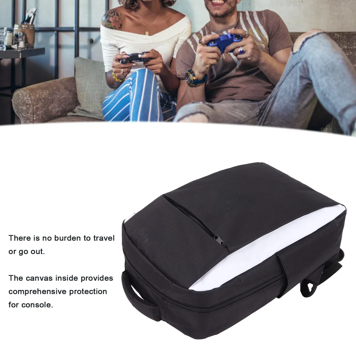 Consola de Juegos Bolsa de Almacenamiento de Hombro Multifunción Estuche de Transporte a Prueba de Golpes Mochila de Almacenamiento Portátil de Viaje para