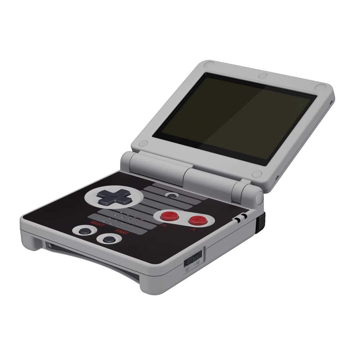 eXtremeRate Carcasa de Repuesto para Game Boy Advance SP, Funda con Botones y Placa de Cubierta, Compatible con Pantallas IPS y LCD Estándar - No Incluye Consola ni Pantalla, Clásico NES