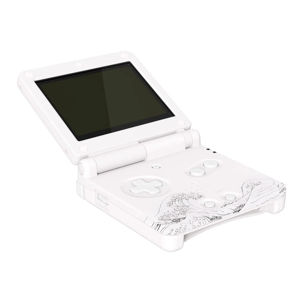 eXtremeRate Carcasa para Gameboy Advance SP, Funda Placa Cubierta con Botones, Compatible con Todos IPS y LCD Estándar - No Incluye Consola ni Pantalla IPS, La Gran Ola