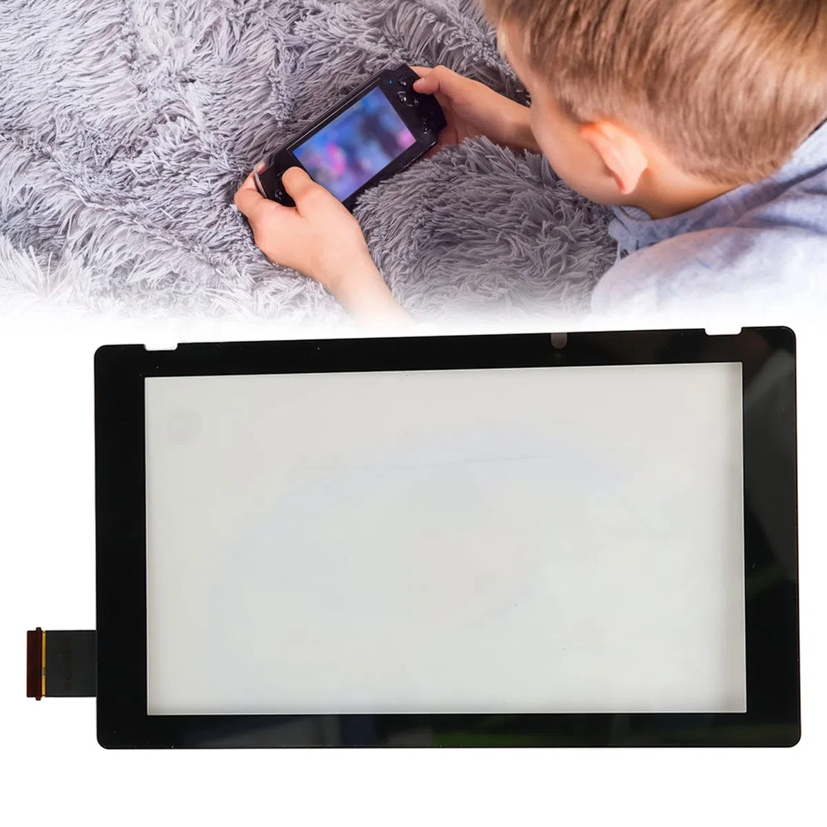 ASHATA Pantalla LCD de Repuesto para, Repuesto de Cristal de Pantalla Táctil Digitalizador para Piezas de Reparación de Pantalla Táctil, Pantalla Táctil LCD para Consola