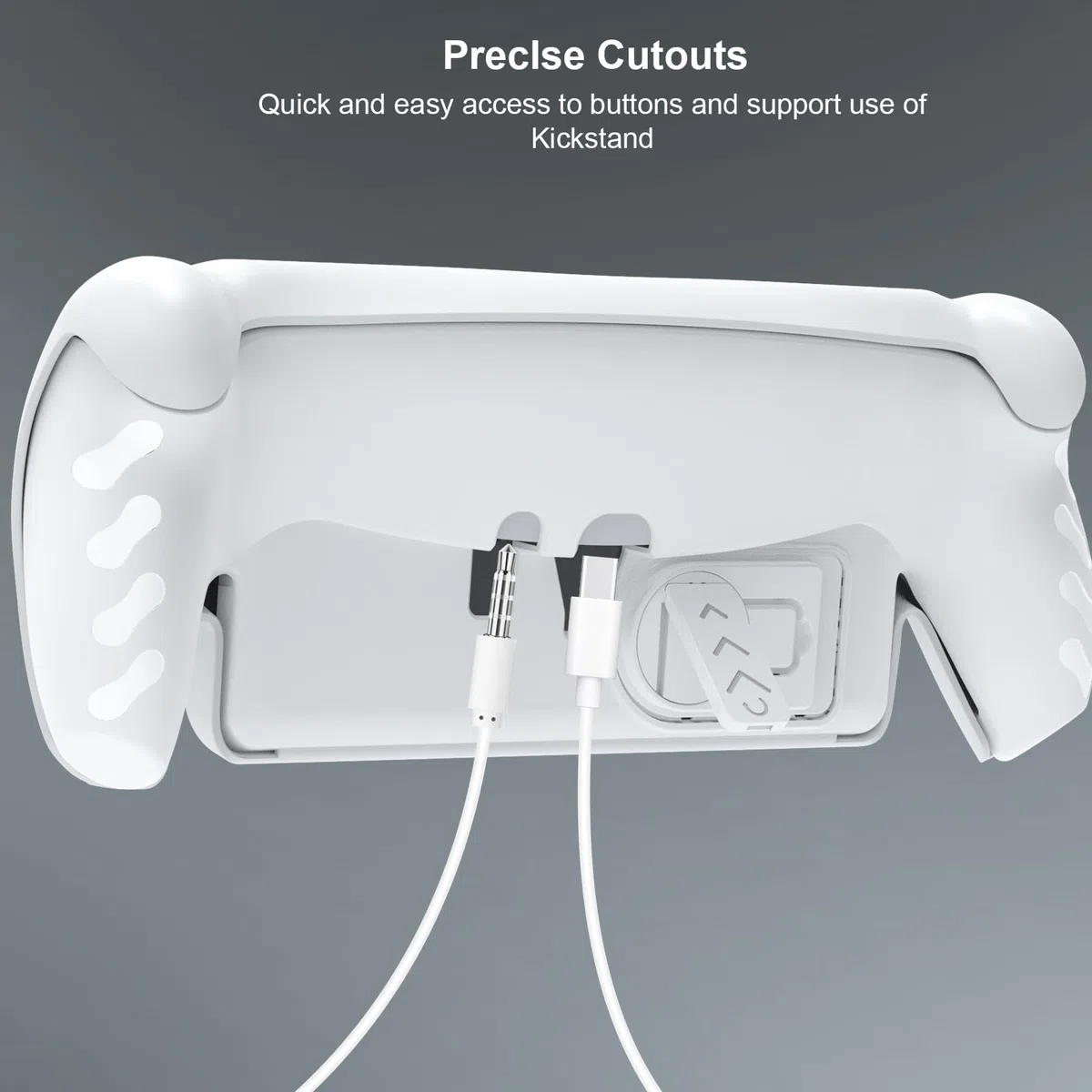 Funda Protectora Completa Compatible con Reproductor Remoto PlayStation Portal, Funda para Portal PS5 con Carcasa Frontal Desmontable, Funda Trasera, diseño de Mano Esmerilado (Blanco)
