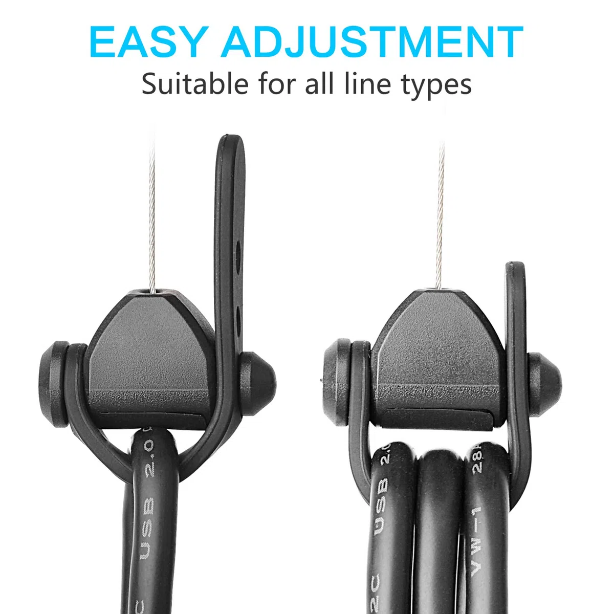 Cuifati system de Gestión de Cables VR Compatible con Vive, Rift, MR, VAL, Valve Index VR, 6 Paquetes de system de Suspensión de Techo Retráctil sin Taladros para Accesorios de Cables (B)
