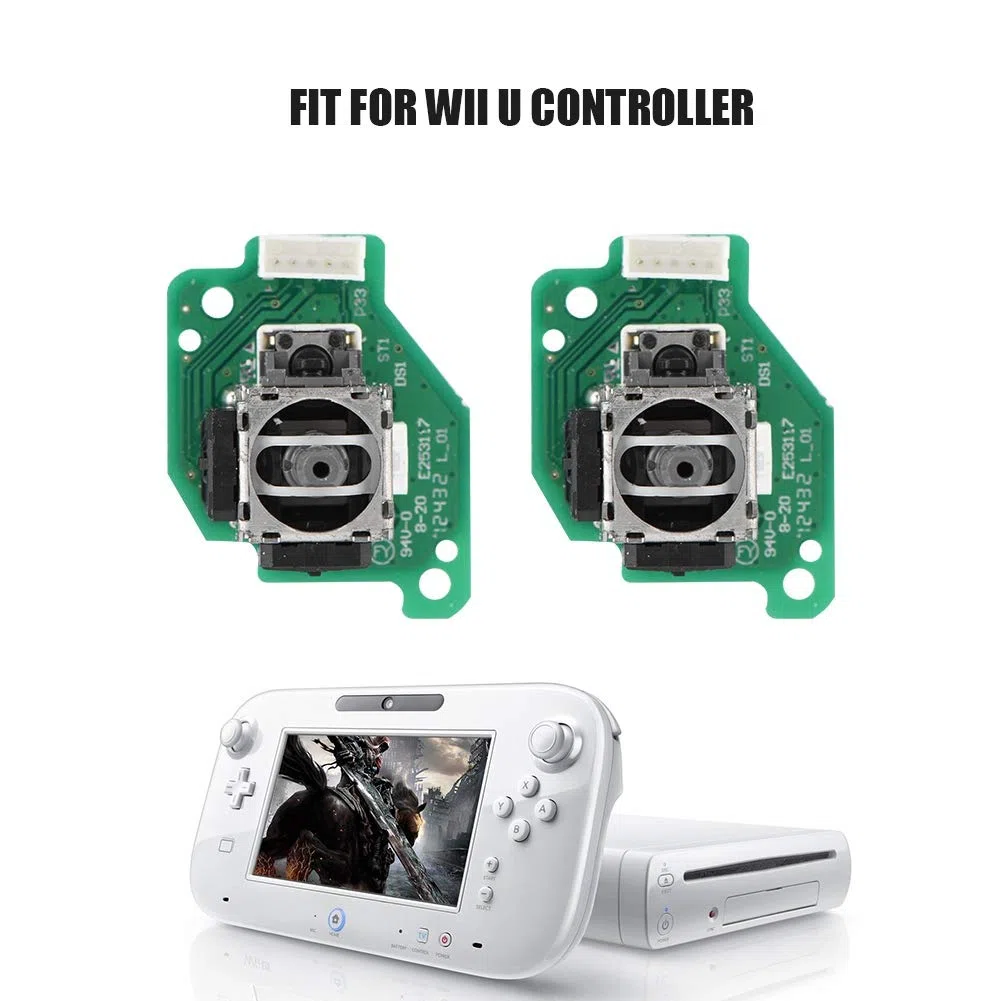 Yctze Joystick analógico 3D, Joystick de Unidad de Control de Repuesto de 2 Piezas, módulo de Sensor analógico para Wii U Gamepad Controller