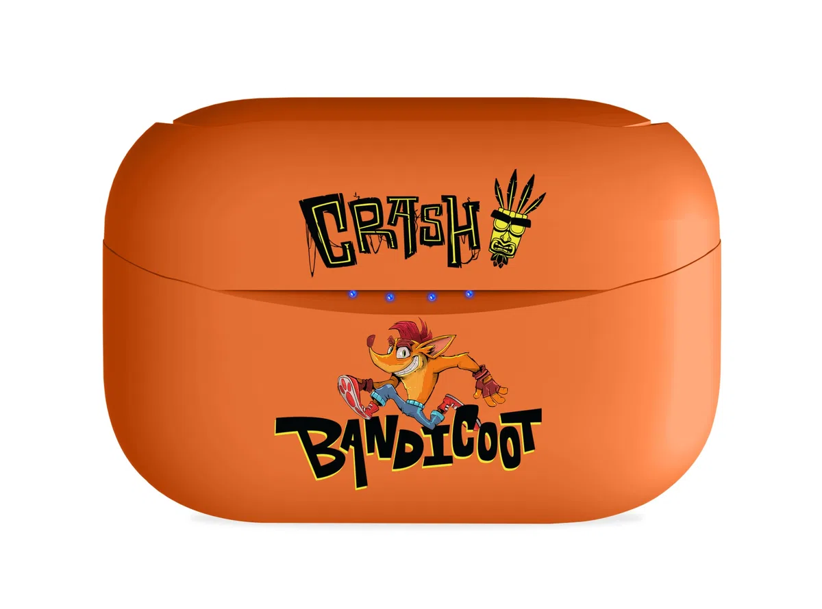 OTL Technologies Auriculares INALÁMBRICOS Crash Bandicoot con Estuche DE Carga Ear PODS Color Naranja