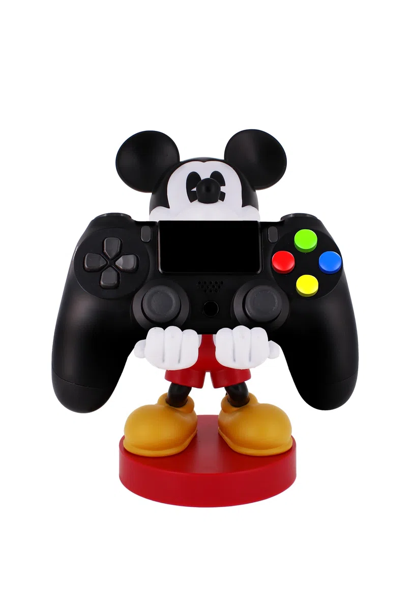 Cableguys Mickey Mouse Soporte Mando y Movil - Figuras Soporte para movil y Mando, Compatible con Xbox, PlayStation y la mayoría de mandos estándar, Accesorios Escritorio para Setup Gaming
