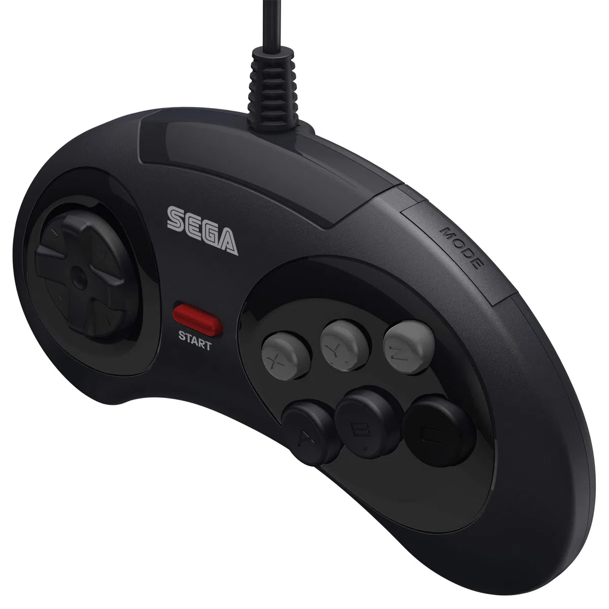 Retro-Bit Official SEGA Mega Drive Controller 6-Button Arcade Pad for Sega Mega Drive/Genesis - Original Port - Black [Importación francesa]