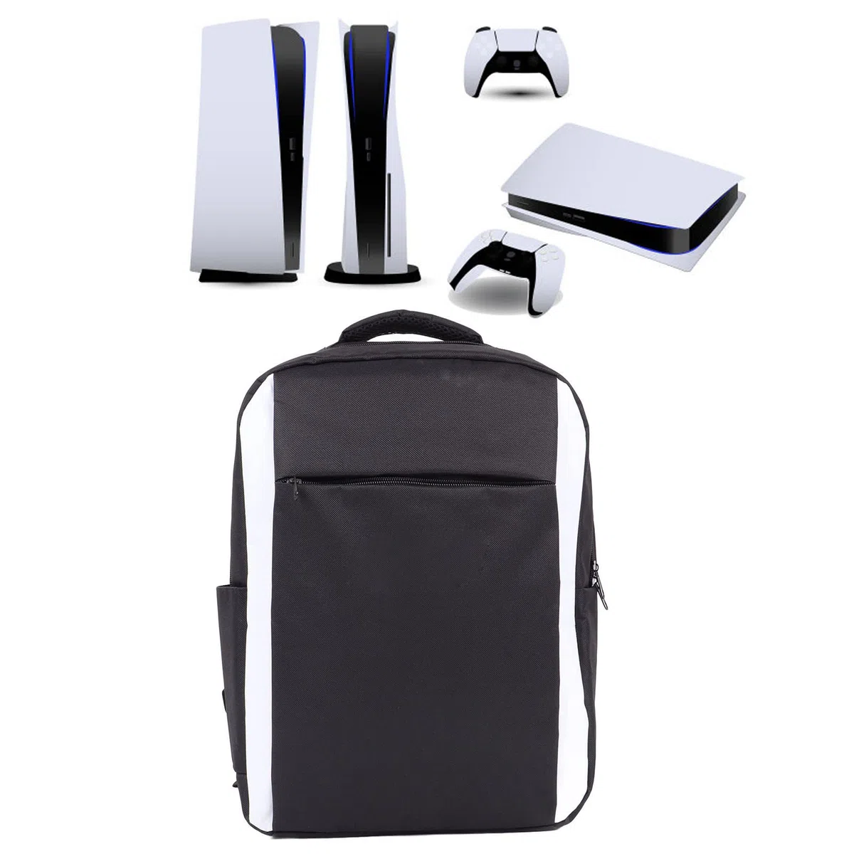 Mochila de Almacenamiento Portátil Consola de Juegos Bolsa de Viaje Multifunción Mochila de Almacenamiento Estuche de Transporte a Prueba de Golpes Mochila de Viaje para Controlador de Juegos