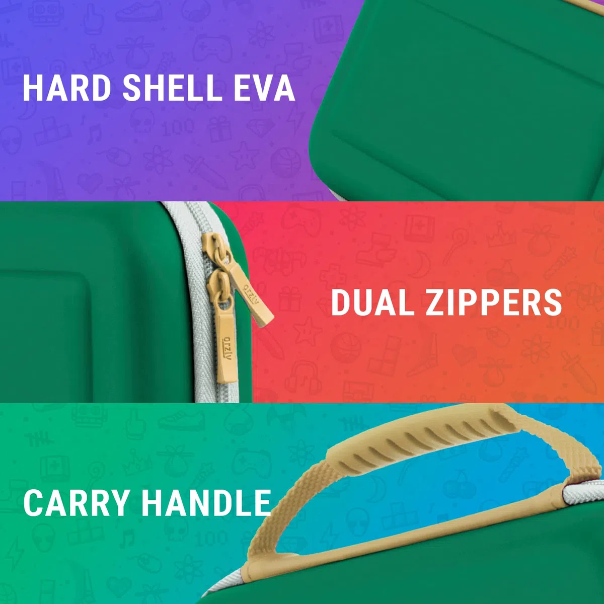 Orzly Funda de Transporte para Consola Nintendo Switch OLED con Accesorios y Compartimento de Almacenamiento de Juegos, Funda fácil de Limpiar en Caja de Regalo