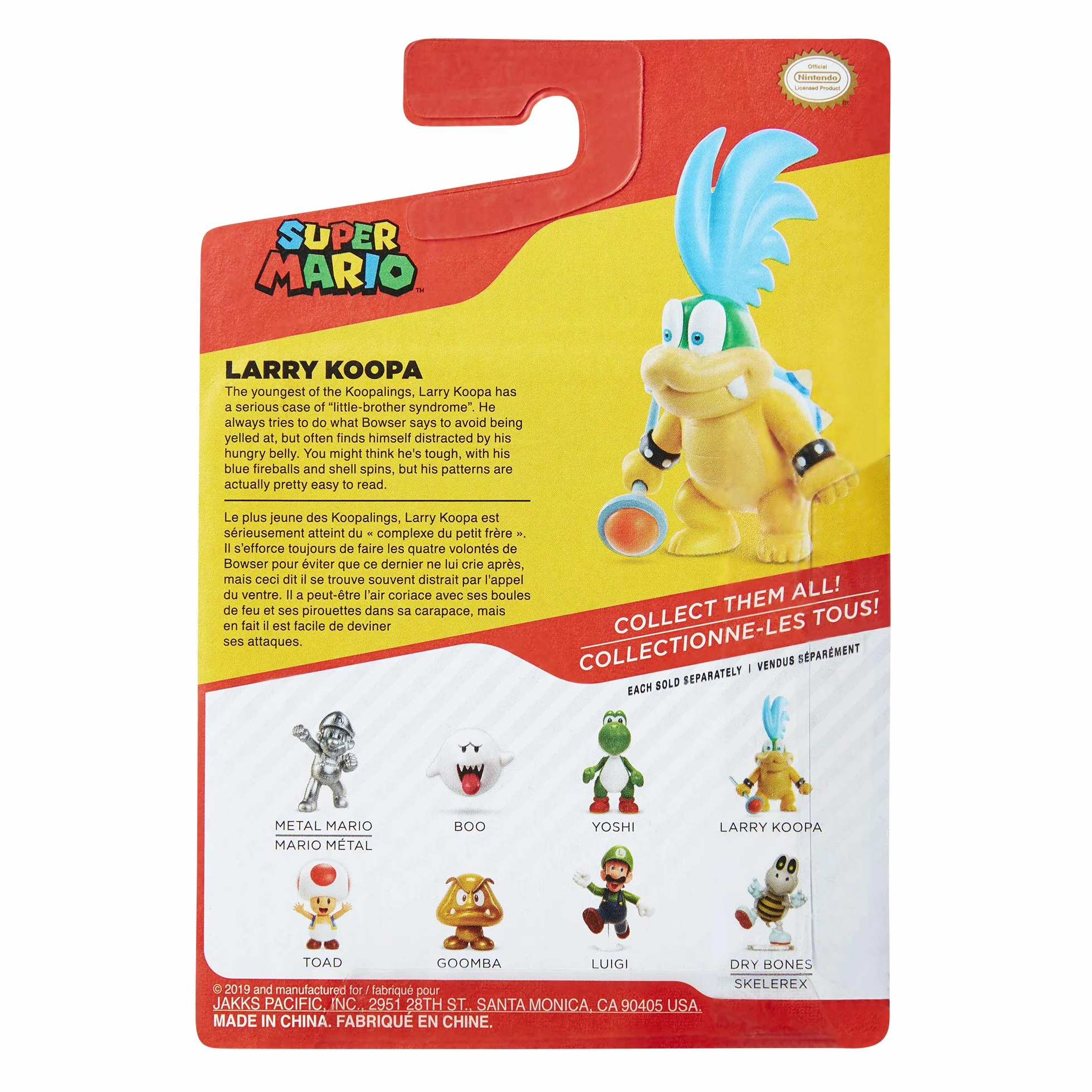 Super Mario Figura de acción de Larry Koopa, juguete coleccionable de 6,3 cm