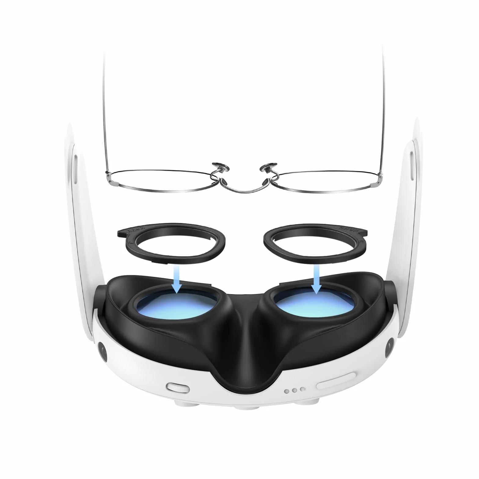 Juego de Protectores para Lentes AMVR compatibles con los Accesorios Q3, Anillos de Silicona Suave Que protegen Las Gafas receptoras