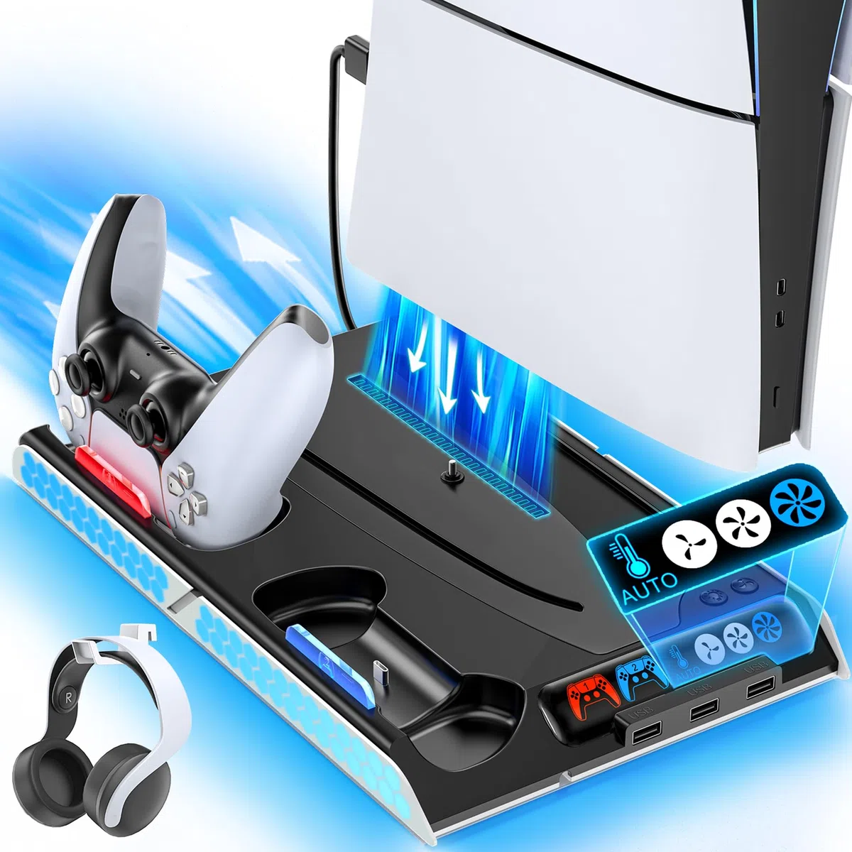KDD Ventilador de Refrigeración Compatible con PS5