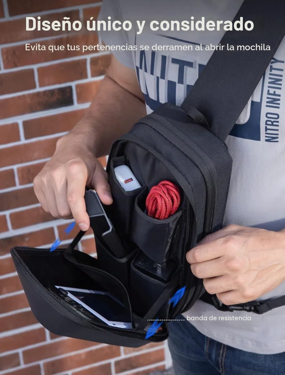 JSAUX Bolsa Sling para Steam Deck (OLED)/ROG Xbox Ally X (2025)/Xbox Ally/ROG Ally (X), Funda de Transporte con Carcasa Rígida, Bolsa Crossbody de Accesorios para Viajes - BG0105X