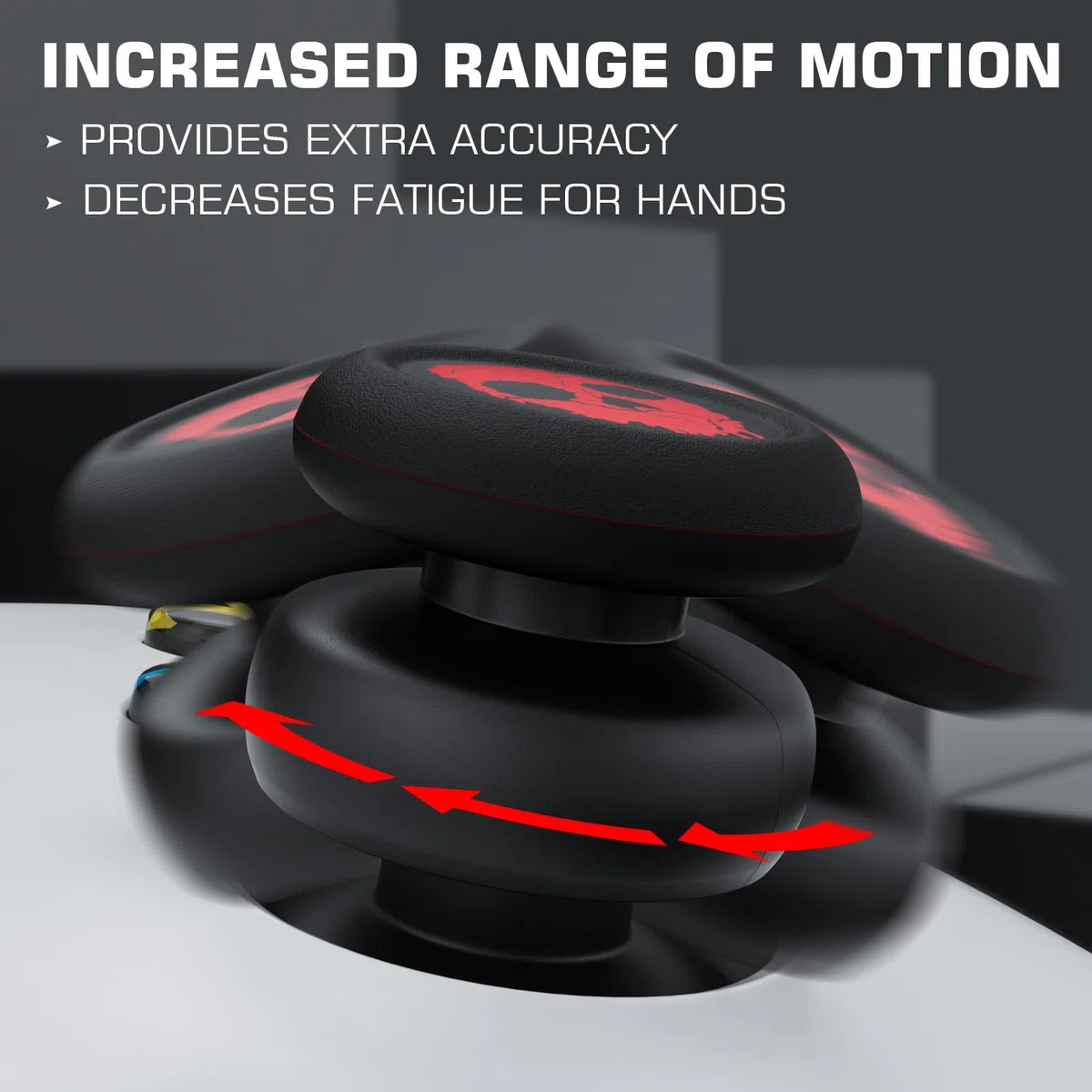 Extensor de pulgar que no se cae y funda de agarre de silicona, 2 juegos para Xbox Series X/S y Xbox One S/X (rojo fantasma)