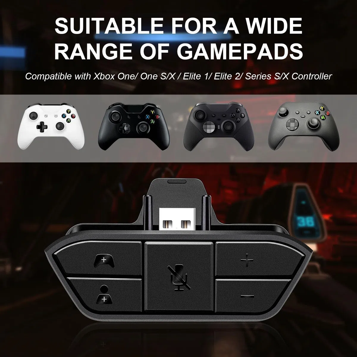 ARCELI Adaptador de Auriculares Xbox One, Estéreo y Audio para Xbox One/One S/Series S/X - Accesorios para Controlador