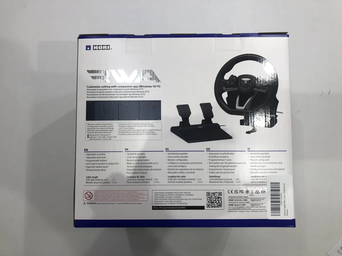 Volante y Pedales Hori RWA con licencia Sony PlayStation 4/5 [Nuevo modelo compatible con PS4/PS5] + Gran Turismo 7 [Playstation 5]
