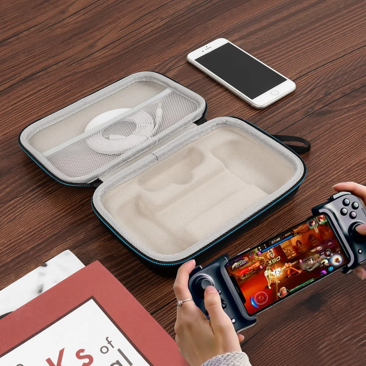 GEEKRIA Funda rígida de Transporte Compatible con Razer Kishi V2 Mobile Gaming Controller, Bolsa de Almacenamiento portátil, Funda de Viaje compacta a Prueba de Golpes y arañazos (Negro)