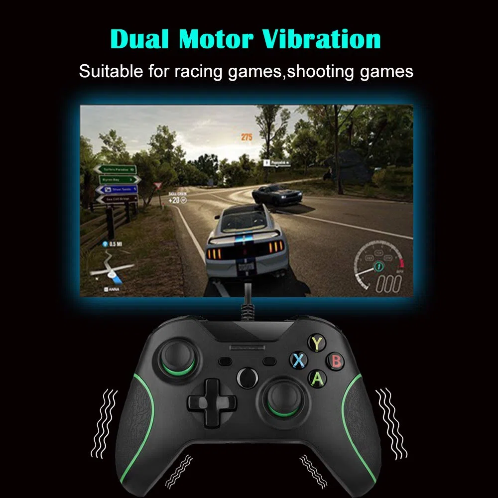 Controlador con cable para Xbox One, Xbox One con cable y mando USB compatible con Xbox One/S/X/PC Windows 7/8/10 con conector de audio de 3,5 mm